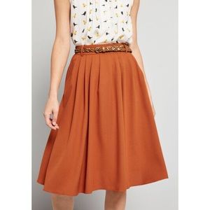 ModCloth Breathtaking Tiger Lilies Skirt in Orange